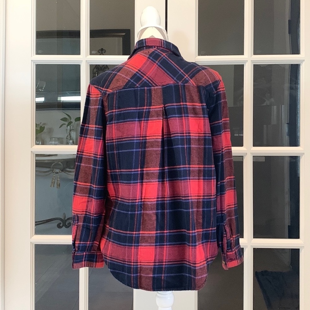 Bdg Red Button Down Flannel In Plaid - image 3